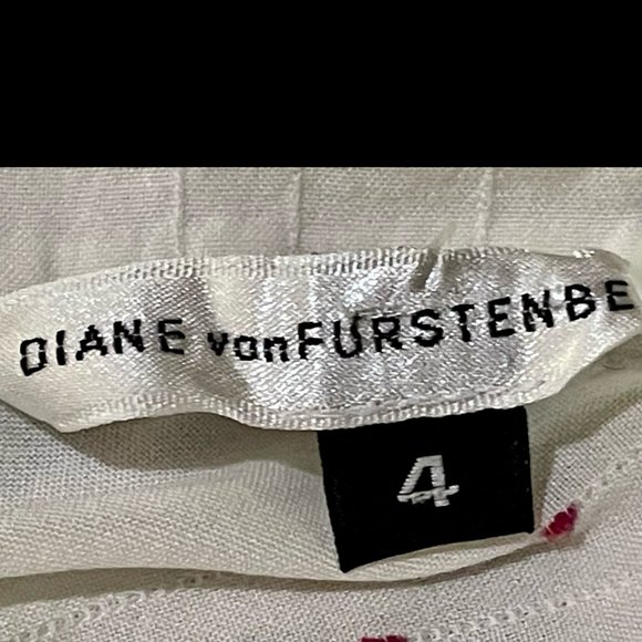 ▪️DIANE VON FURSTENBERG▪️Colorful Embroidered Confetti Flutter Sleeve Blouse Top - Picture 6 of 9